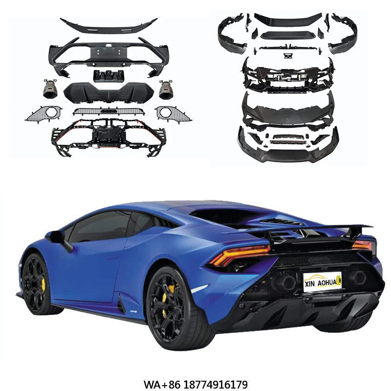 

High Quality Body Kit for the 2014-23HuracanLP580&LP610&EVO Upgraded Tecnica Style Front and Rear Bumper Exhaust