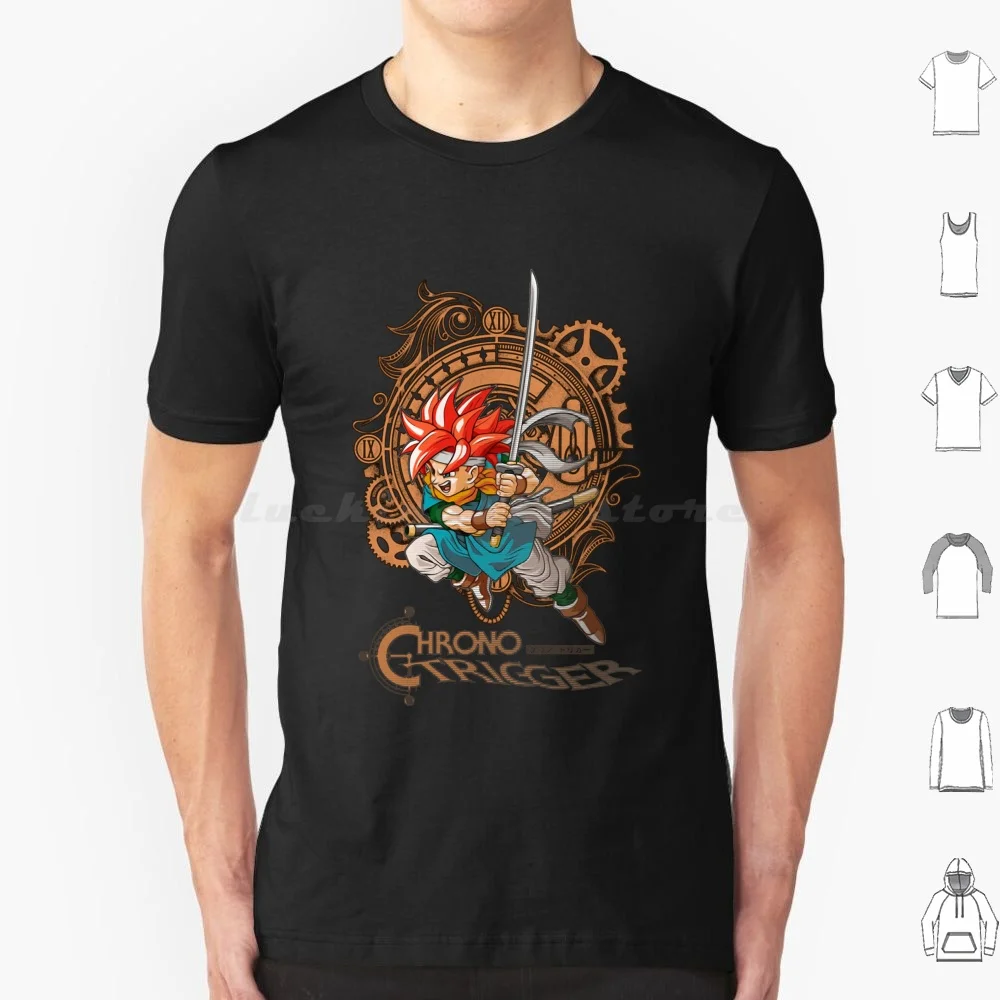Camiseta clássica Chrono Trigger 02, 6xl, algodão, camiseta estilosa, Chrono Trigger, Final Fantasy, Super Square Enix, videogames, Chrono Cross
