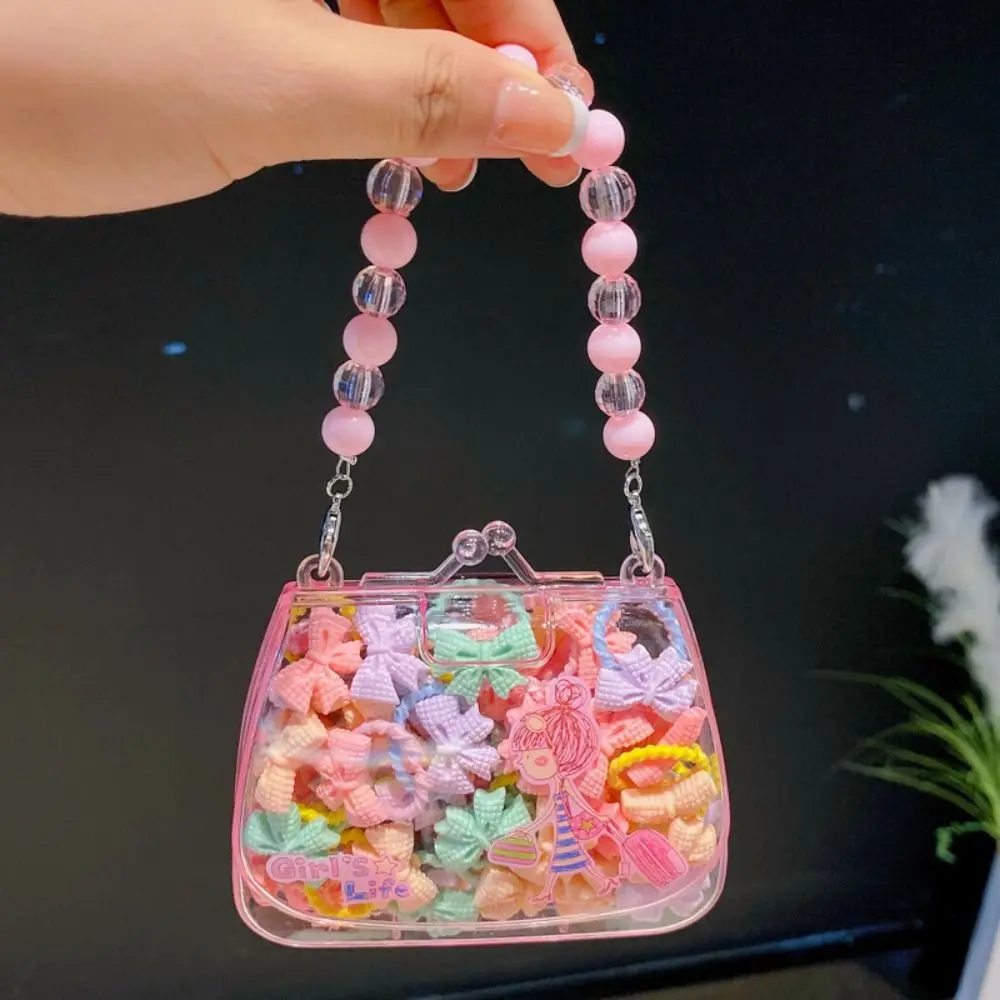 

Модные милые мультяшные веревки для волос, милые головные уборы, резинки, высокоэластичные с ручной коробкой, резинки для волос с бантом для детей