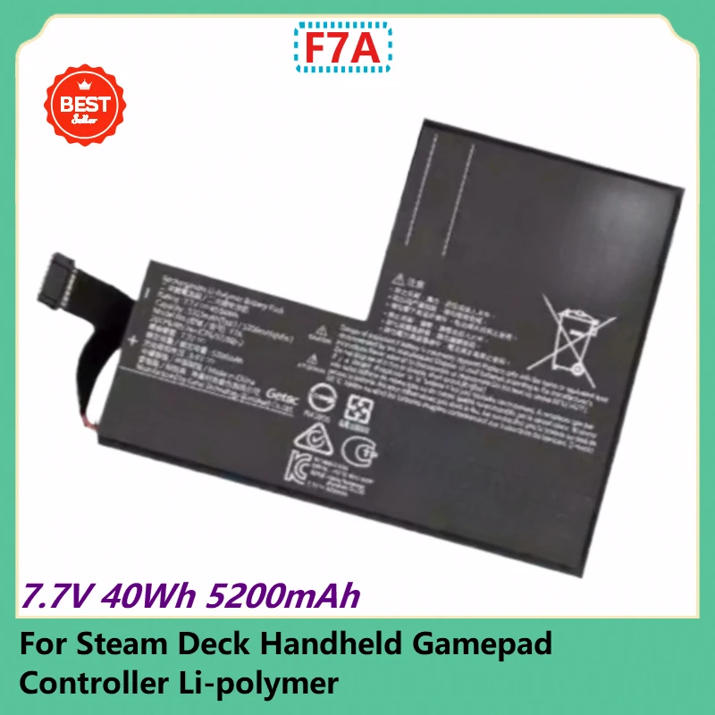 

Сменный аккумулятор для ноутбука F7A 7,7 В 40 Втч 5200 мАч для ручного контроллера геймпада Steam Deck, литий-полимерный