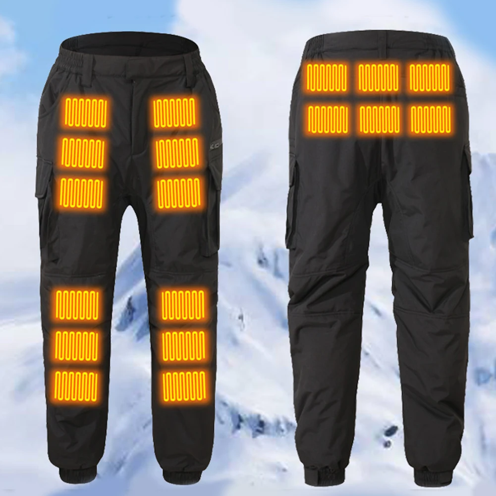 18 Heating Zones Electric Heated Pants Winter Thermal Hiking Pants Outdoor Winter Heating Trousers for Men Women