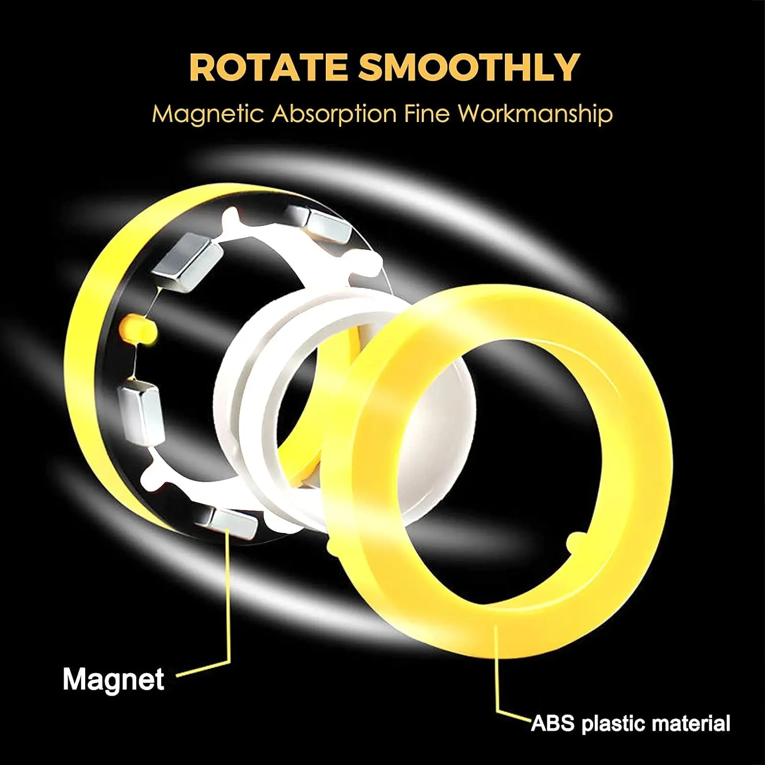 مجموعة ألعاب فيدجيت سبينر ذات الحلقة المغناطيسية، ألعاب حلقات مغناطيسية للأصابع الملونة للتدريب تخفف من القلق بالتوحد
