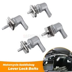4-pack Motorcycle Saddlebag Lever Lock Bolts & Nuts Kit For Harley Touring Dyna CVO Road Glide Breakout Deluxe