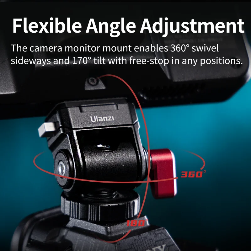 Imagem -05 - Quick Release Câmera Monitor Mount Sapato Frio Ângulo Flexível de 360 ° Screw Dslr Câmera Ulanzi-co01