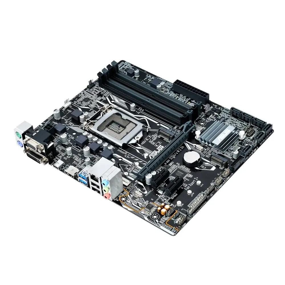 Asus B250M-a motherboard, disassembled parts, supports 6/7th generation Intel CPU, DDR4 memory, 4 slots, M.2