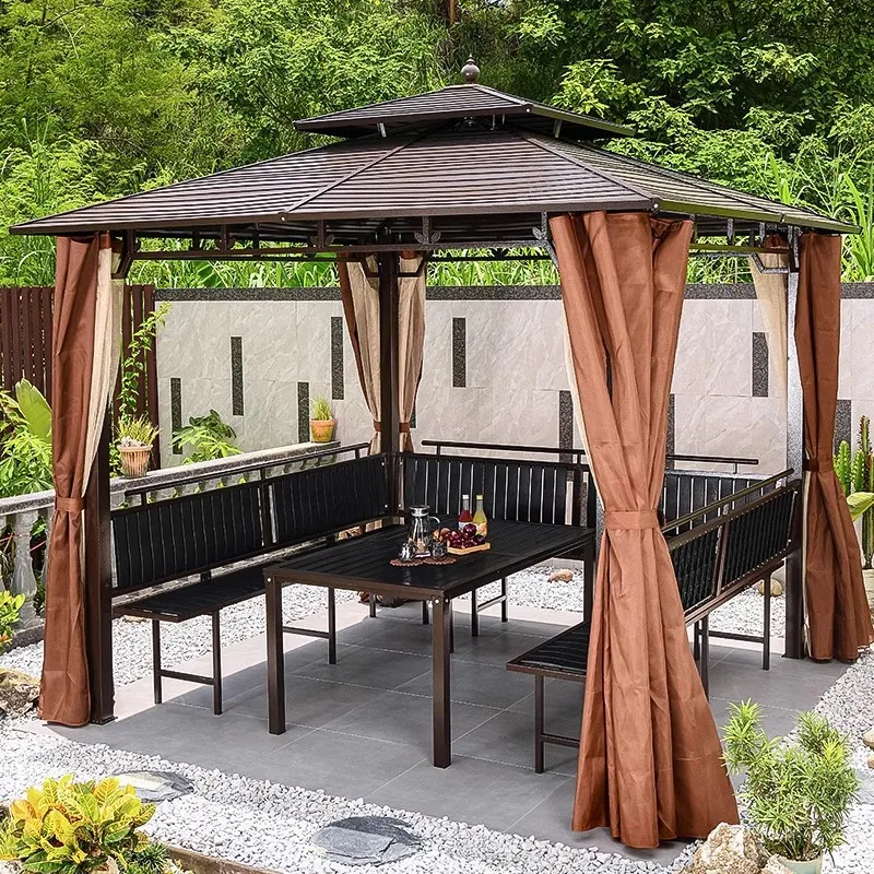 HYS outdoor aluminum alloy pavilion courtyard layout outdoor villa yard terrace rooftop awning pavilion