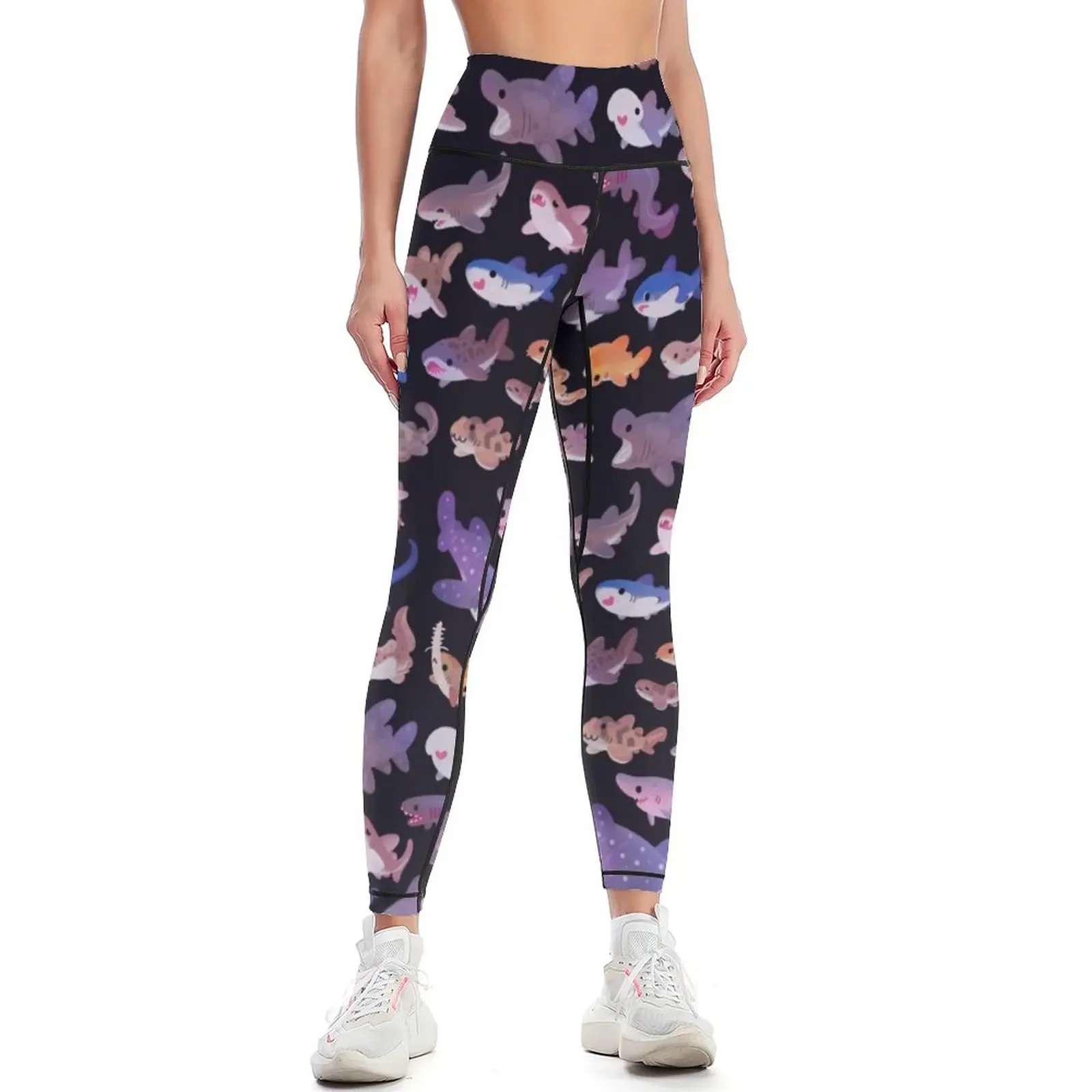 

Shark day Leggings sportswear woman gym 2025 sportswear gym trousers gym top Womens Leggings