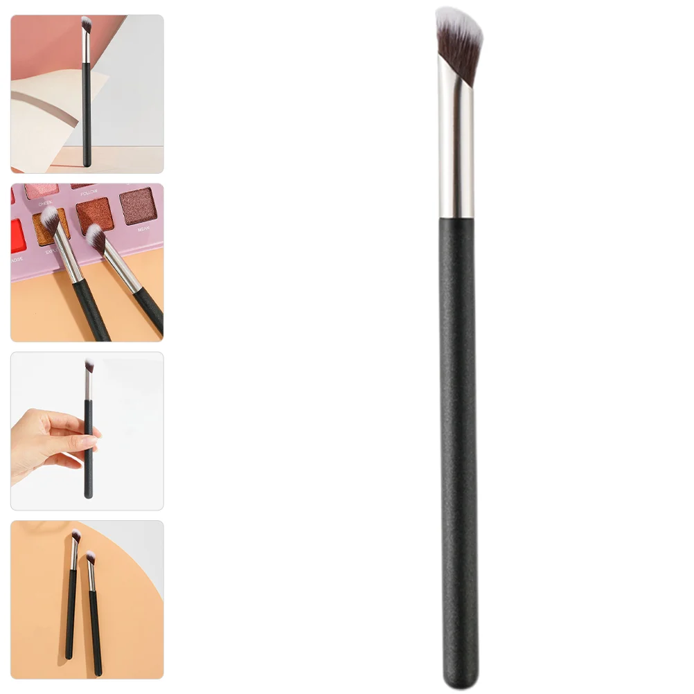 Brocha correctora en ángulo de tamaño pequeño, maquillaje de ojos de fibra Artificial, mango ergonómico, crema en polvo práctica, aplicación líquida oculta