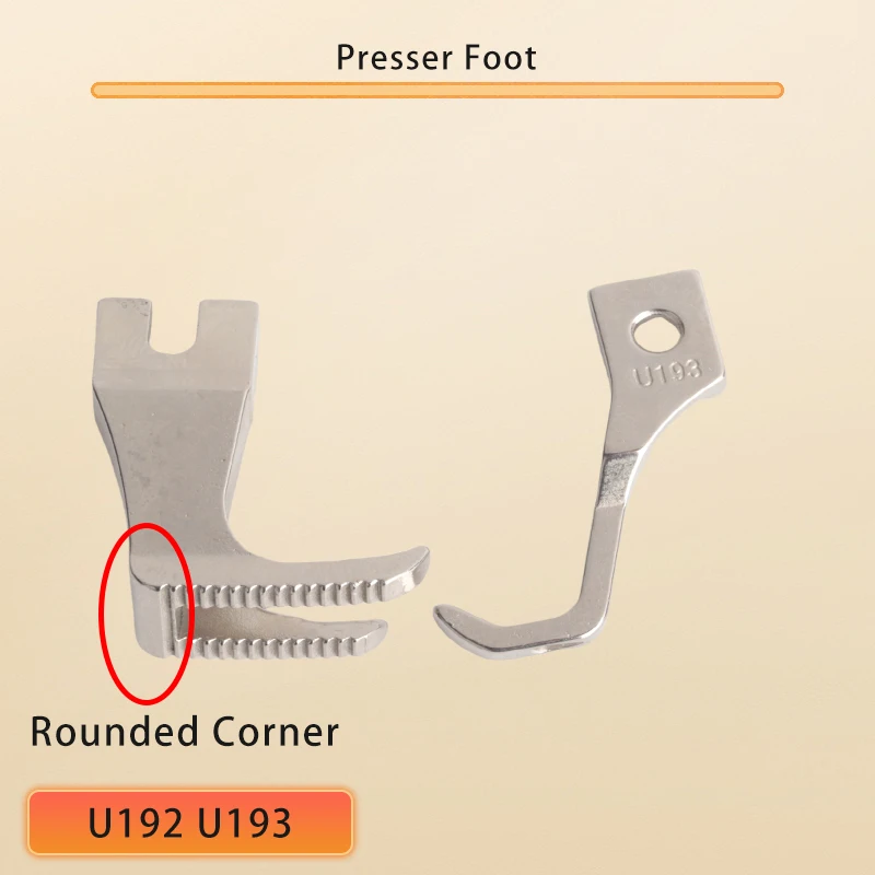 U192 U193 for Synchronised Lathe DY GC0302 Toothed Presser Foot 6-5 Toothed Right Angle Presser Foot Sewing Machine Accessories