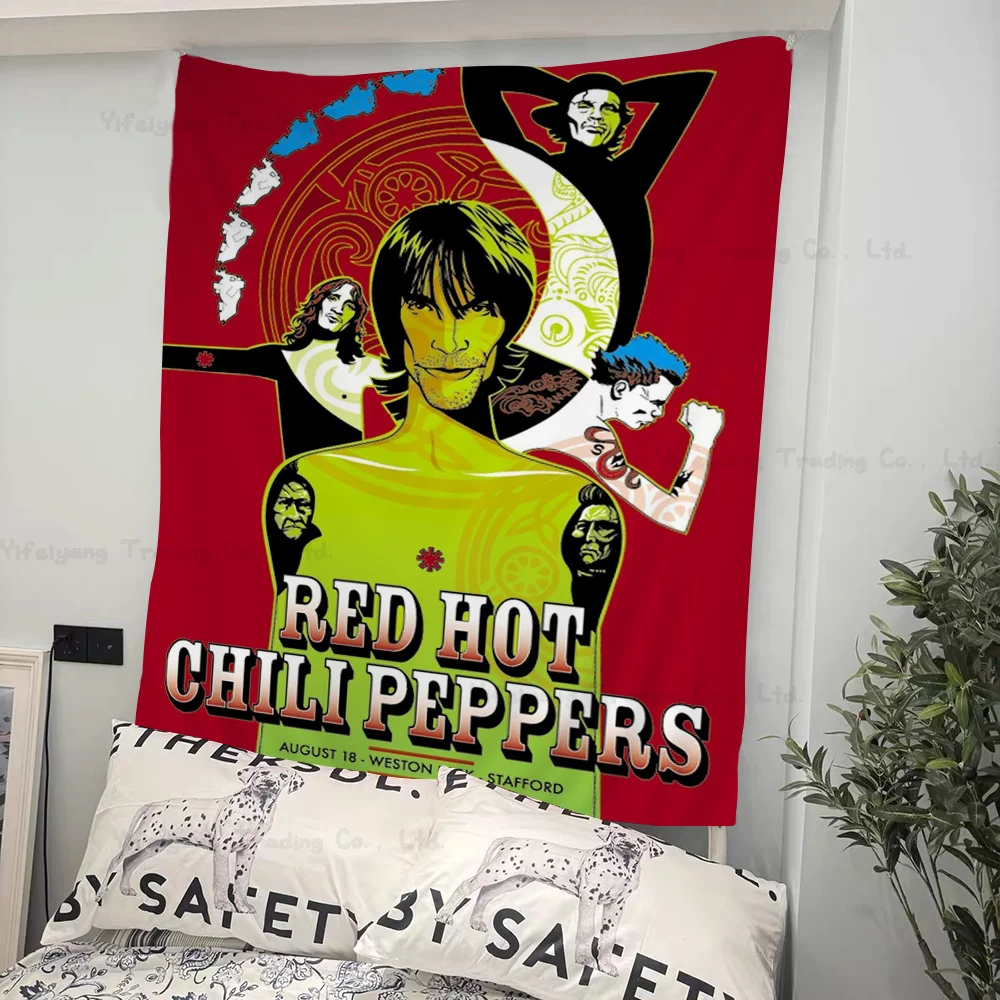 

Rock Band Red Hot Chili Peppers Music Album Hippie Wall Hanging Tapestries Art Science Fiction Room Home Decor Kawaii Room Decor