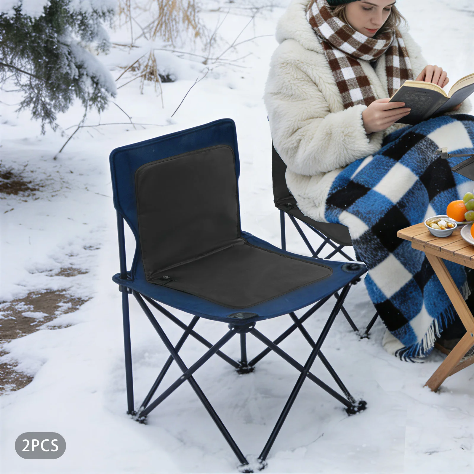 

Winter Outdoor Insulated Seat Pad, Folding Heated Seat Cushion, 2PCS Stadium Chair Heated Seat Cushions