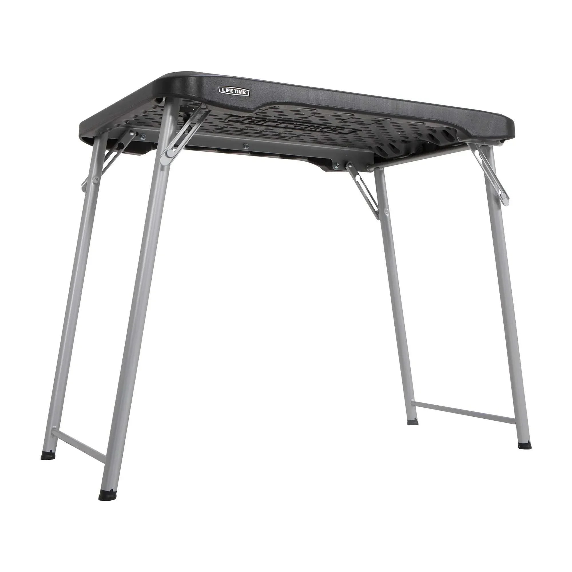 Personal Rectangle Folding Table, Indoor/Outdoor, Black,Extensive 26" x 20" tabletop