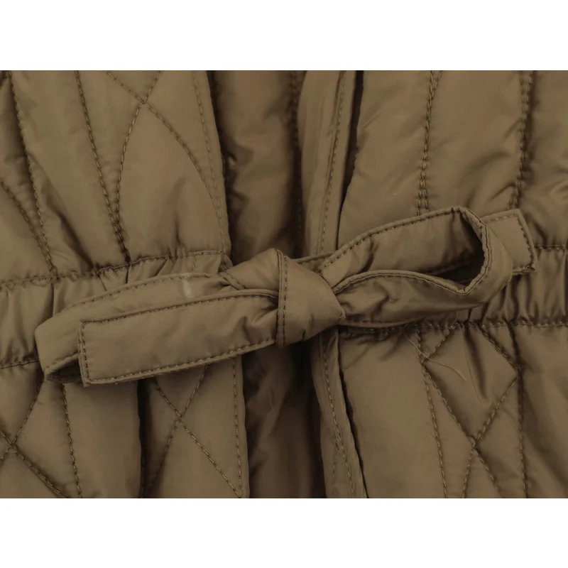 Damen-Freizeitjacke aus Baumwolle in Unifarbe mit Stehkragen, einzigartigem Designer-Look, Kordelzug in der Taille, lockerer Schnitt, Damen-Reißverschluss-Oberbekleidung – Detail 27