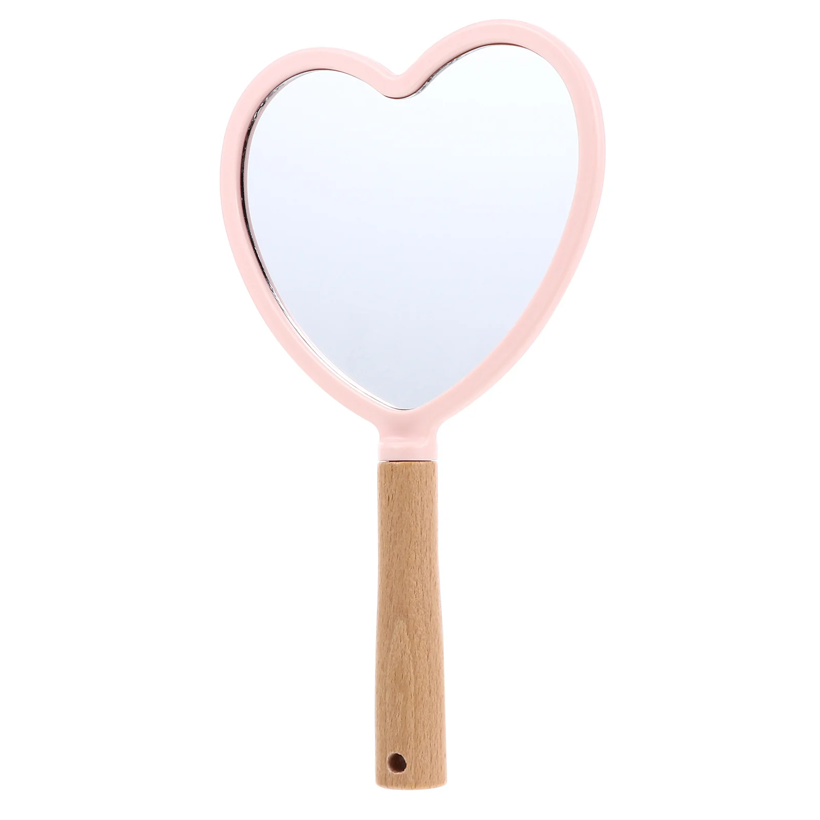 

Handheld Wooden Handle Vanity Mirror Miss Travel Mirrors with Makeup Tool