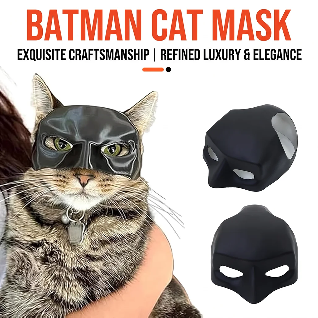 Fledermaus Katze Maske Rächer Superheld Kostüm Haustier Kleidung Zubehör Lustiger Hut Cosplay Halloween Weihnachten Foto Requisiten Kätzchen Spielzeug Urlaub Party Dekor Kreative Haustierartikel – Detail 5