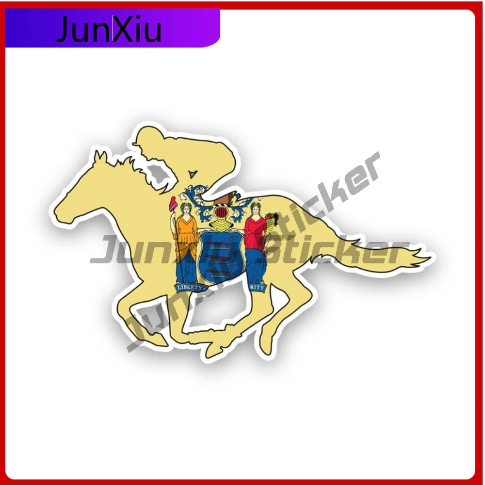 

New Jersey Nj Waterproof Scratch Resistant Classic For Rear Windshield Car Window Laptop Self Adhesive Easy Apply Decal Car Body