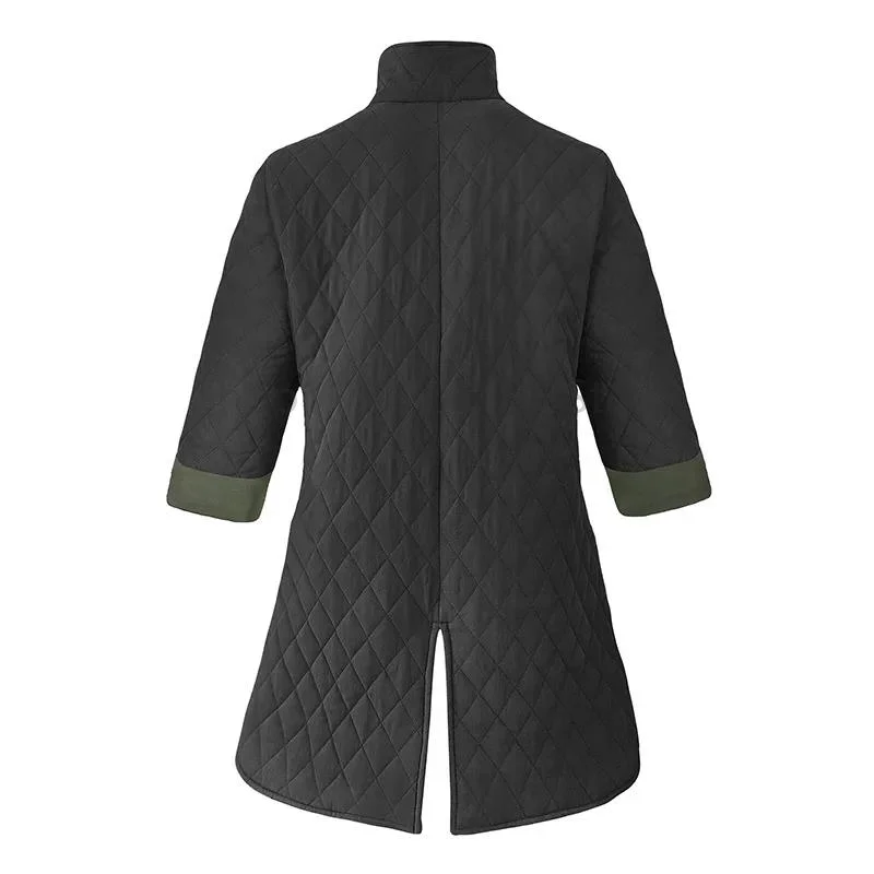 Men Medieval Armor Retro Coat Stand Collar Lace‑Up Padded Jacket Renaissance Knight Cosplay Masquerade Party Stage Show Costume view 4