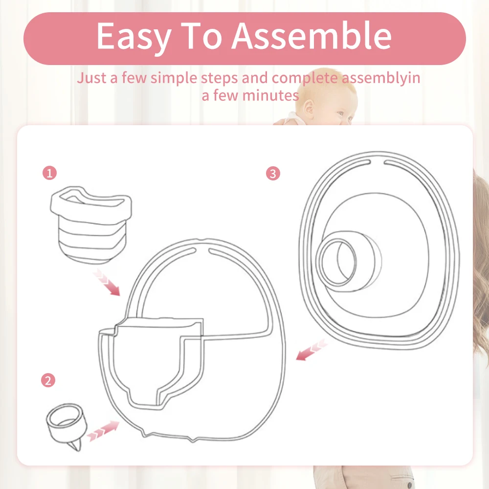 أجزاء مضخة الثدي يمكن ارتداؤها متوافقة مع مضخة S18 S21، وكوب تجميع الحليب، وصمام شفة منقار البط، وغشاء السيليكون #3