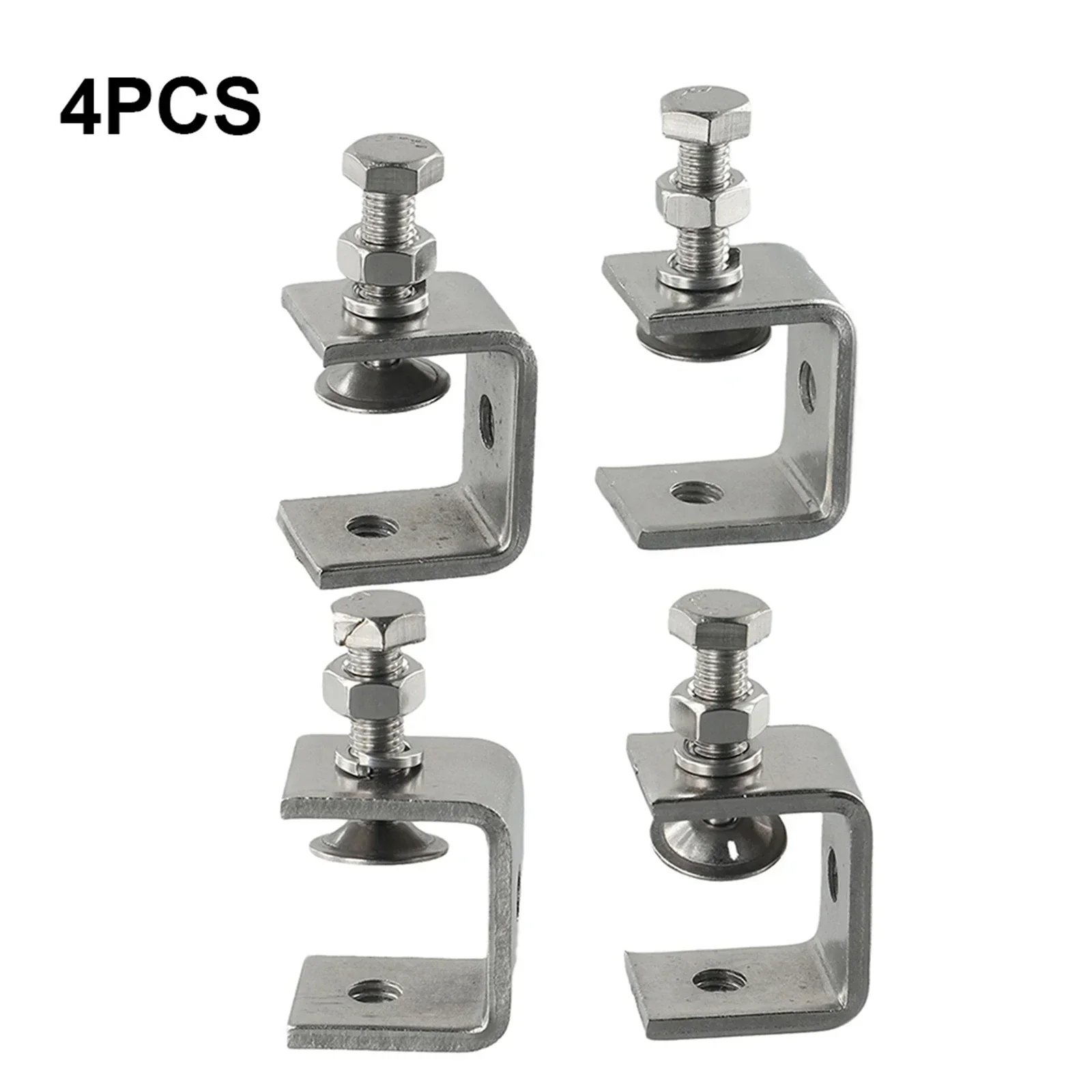 C-clamp Jaw Stainless Steel Clip For Mounting U Clamp M8 Threaded Hole For Welders Adjustable Heavy Small Desk Clamp