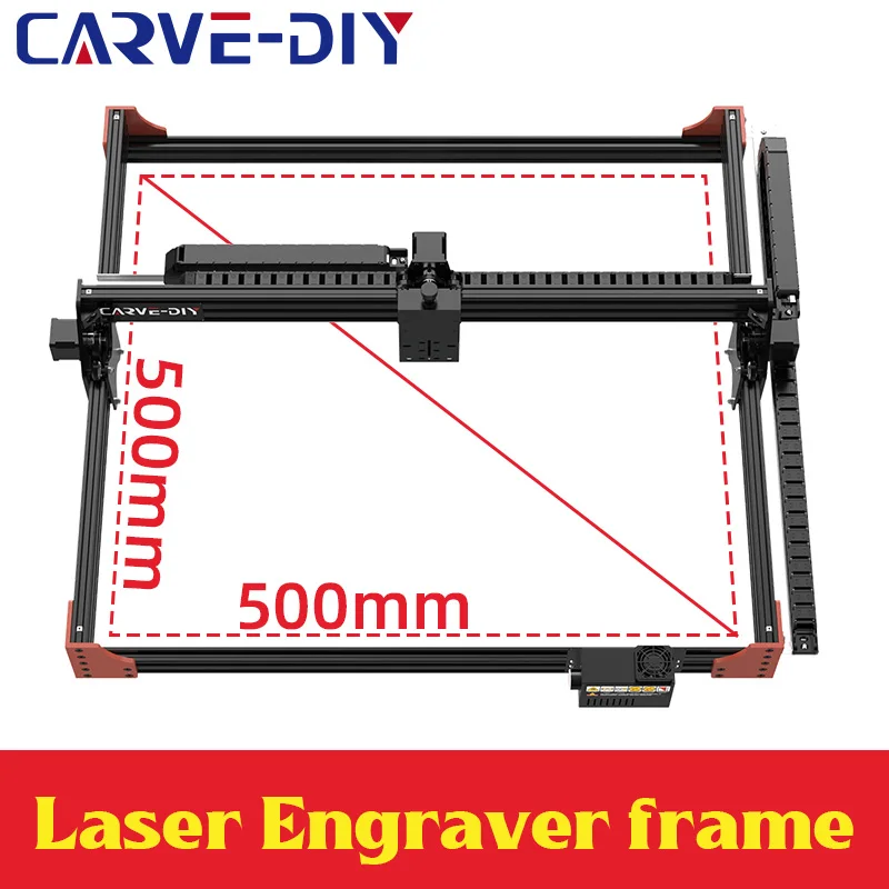 CARVE-DIY CNC Laser Machine Frame Kit Wood Engraver And Cutter Laser Engraver Machine Frame Parts Pmw Control Ttl