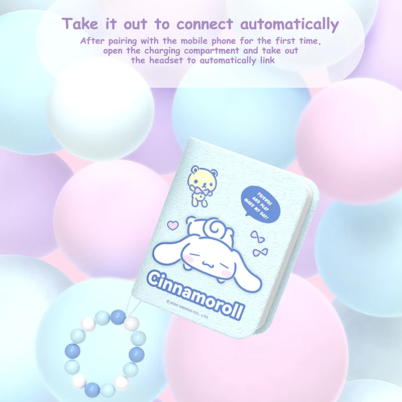 Sanrio Kuromi Bluetooth Headphones Cinnamoroll True Wireless Headset Pochacco Sport Noise Reduction Touch Control Game Earphone