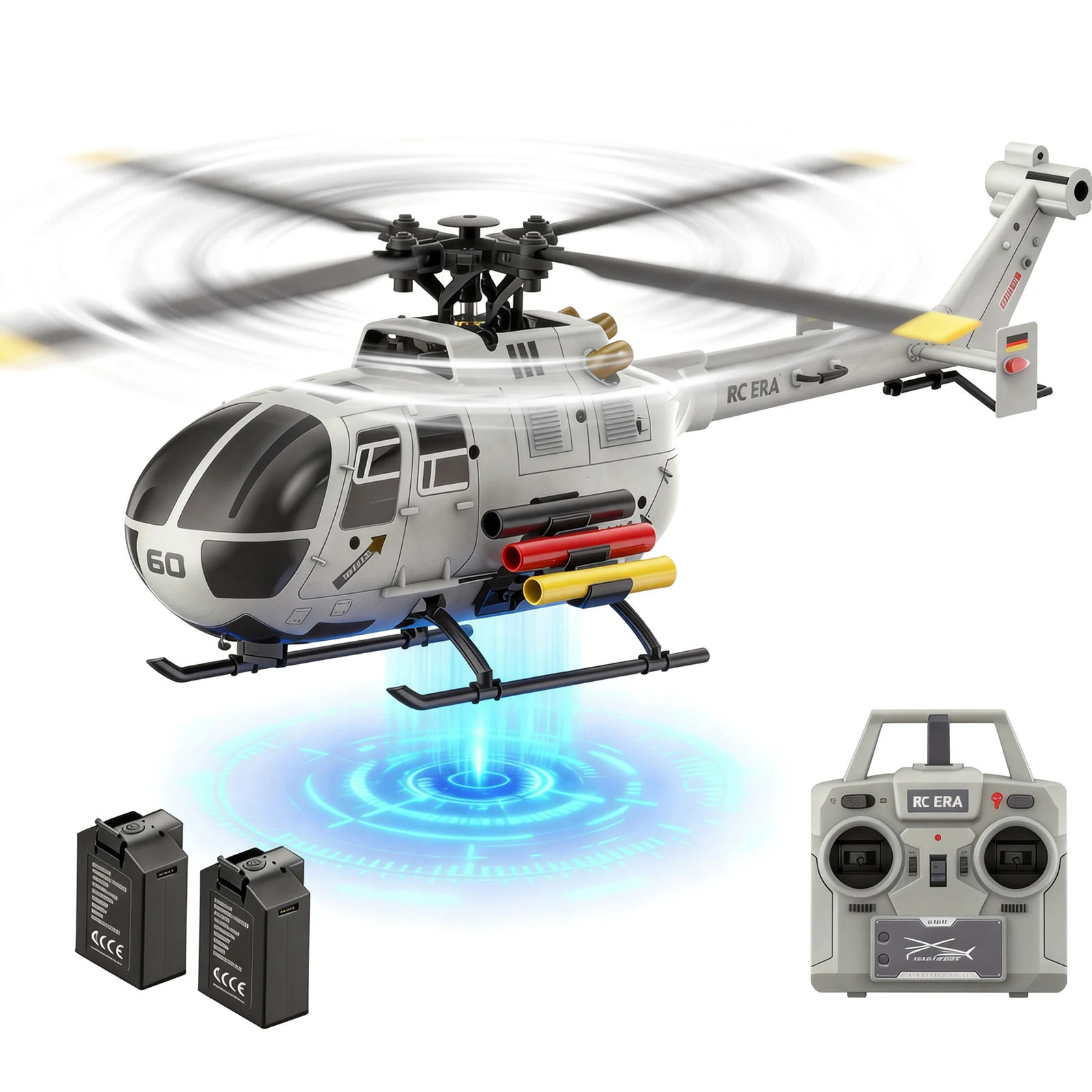 

C186S C186 Remote Control Helicopter Aileronless BO-105 RC Aircraft 6-Axis Gyroscope Altitude Hovering for Adults Beginners