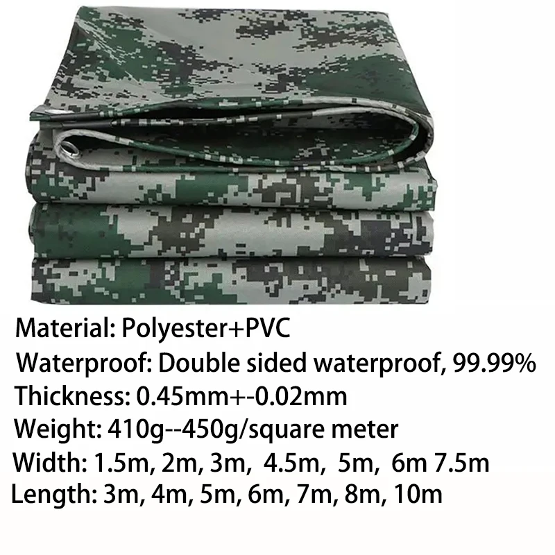 Large Canvas Thickened Tarpaulin Waterproof Rain Cover 2*3m 4 3*5 4.5*4 6x6 8 10 Canopy Large Tarp Awning Car Garden Boat Camp