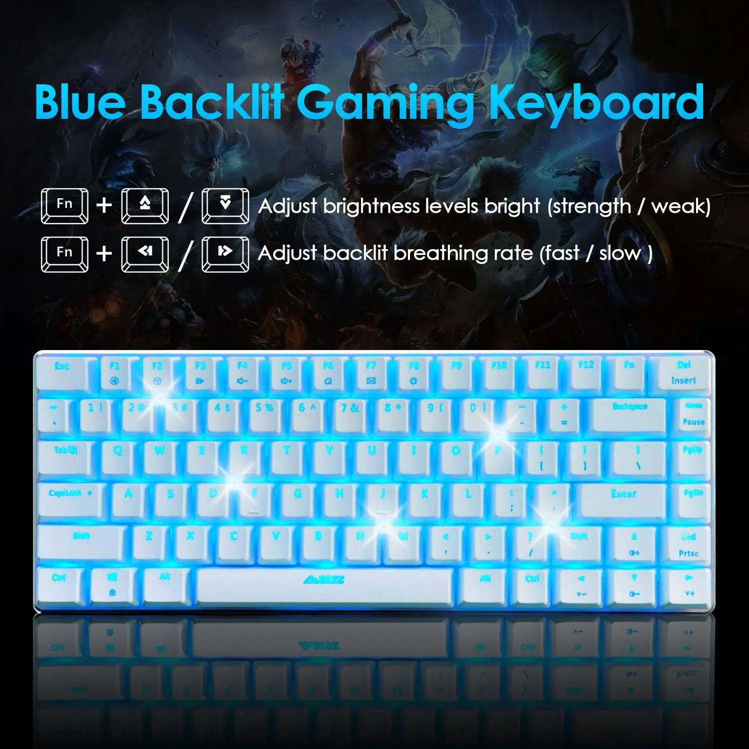 ZIYOU LANG Wired Gaming Keyboard and Mouse Combo,Blue LED Backlit Mechanical Keyboard
