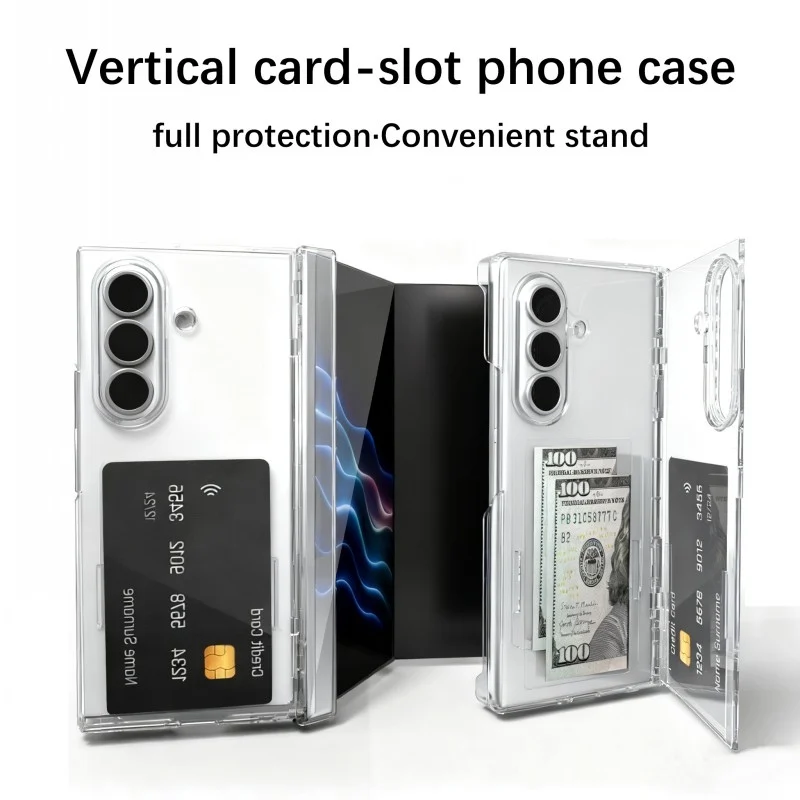 

Business Flip Case For Samsung Galaxy Z TriFold Tri Fold Folding Stand Holder Card Slots Luxury Hard Plastic Shockproof Cover