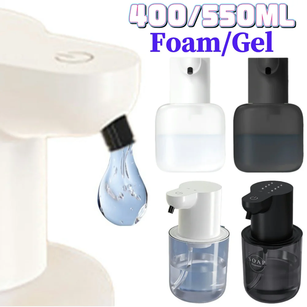 400/550ml Automatic Liquid Soap Dispenser Wall Mounted Infrared Sensor USB Rechargeable Smart Sanitizer Hand Washer For Bathroom