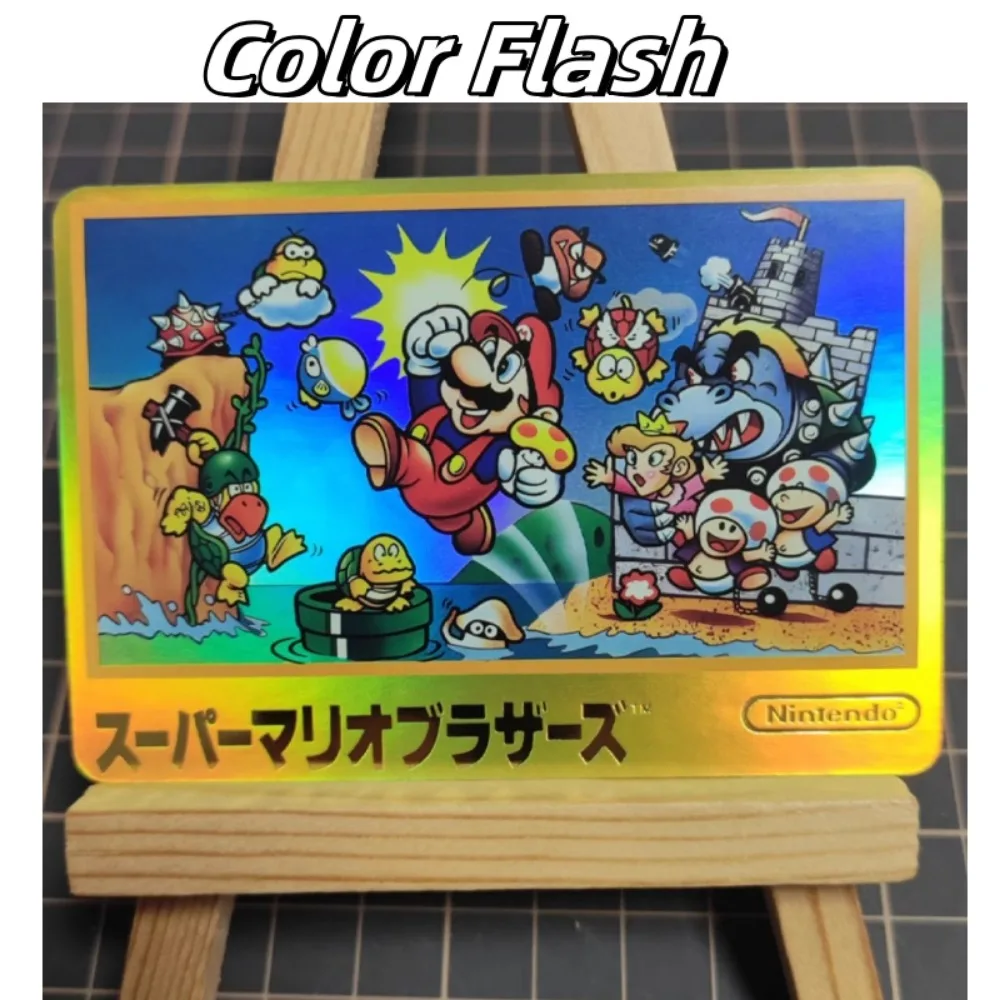 DIY Super Mario Black and White Joan of Arc Two Types of Flashes Anime Peripheral Game Collection Card Holiday Gift