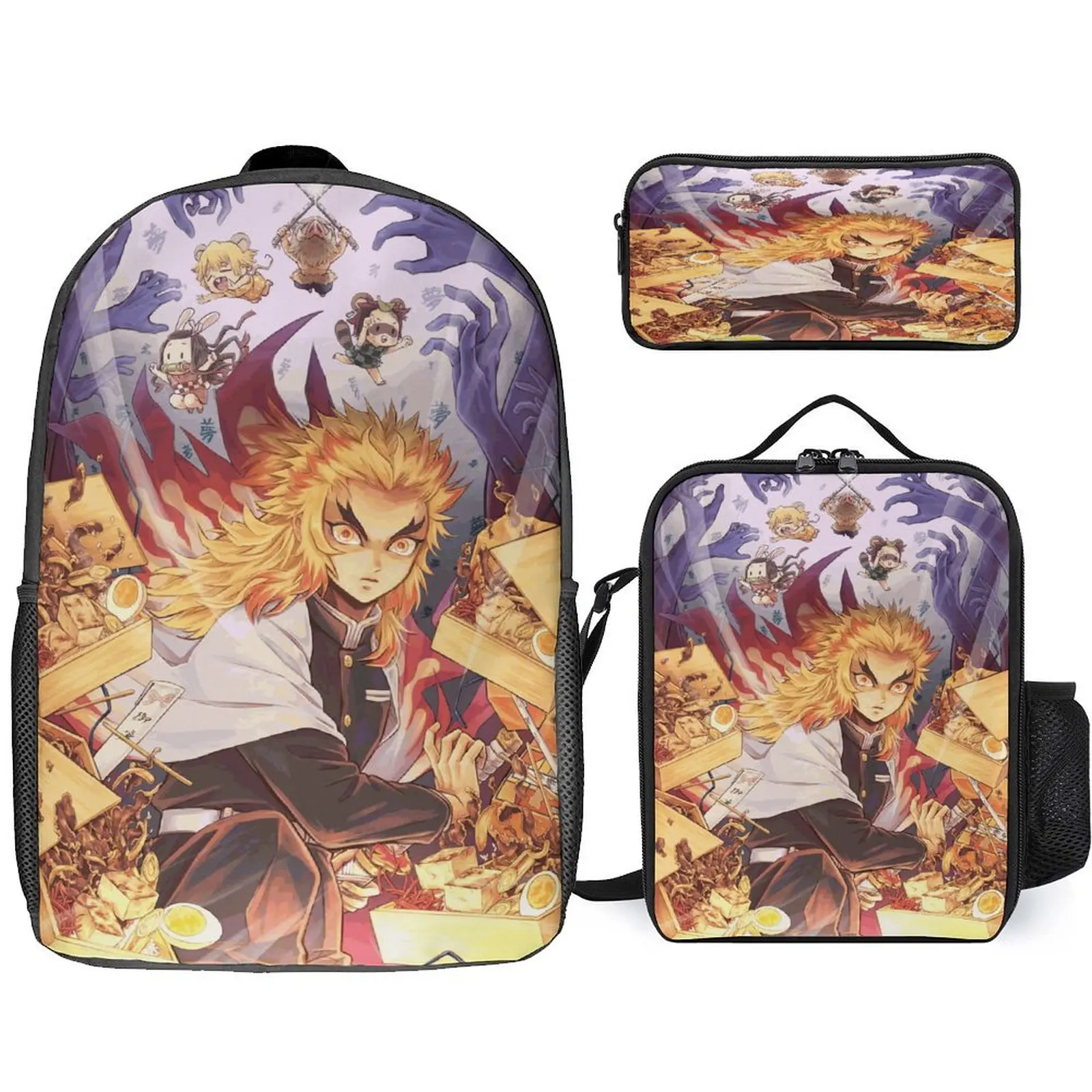 Anime herói personagem 3D impresso mochila, cool menino e menina mochila, atacado personalizado, temporada de volta às aulas