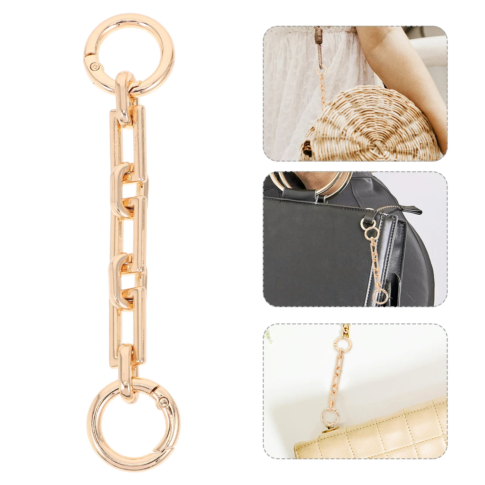 

Bag Chain Transformation Flat Straps Handbags Handles Purse Making Shoulders Extension Charms Extender Chains Alloy