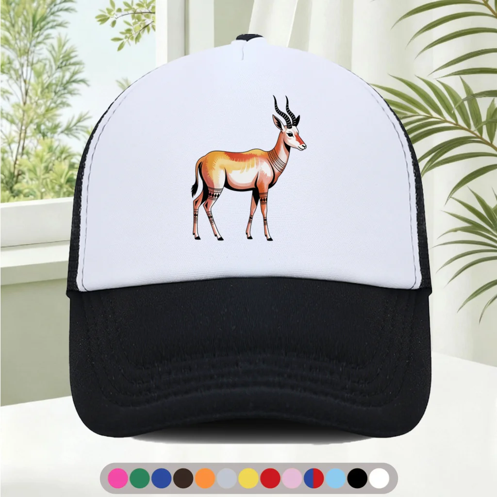 Fashionable and Versatile Sponge Mesh Cap  Features Cool Printed Patterns, Unisex  American Trucker Hat  HighQuality Hat  S