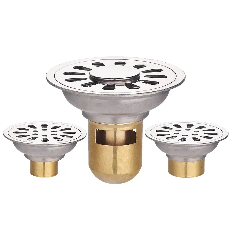 

Stainless Steel Insert Round Floor Waste Shower Room Floor Drains Anti-odor Drainer Strainer for Bathroom Hardware Accessories