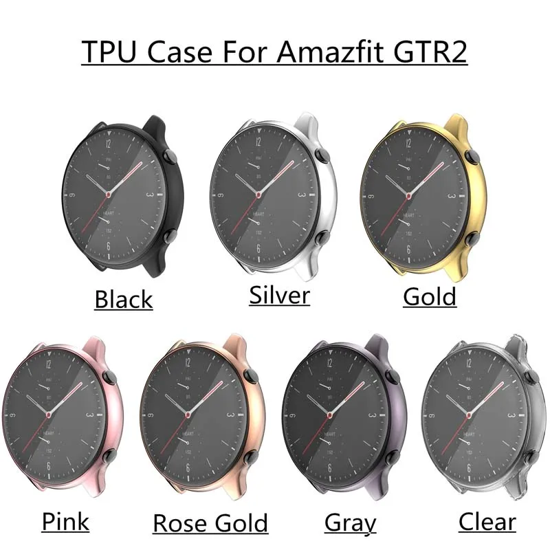 Full Cover Soft Silicone TPU Plating Watch Case For Xiaomi Amazfit GTR 2 2e eSIM GTR2 e Protective Screen Clear Protector Shell