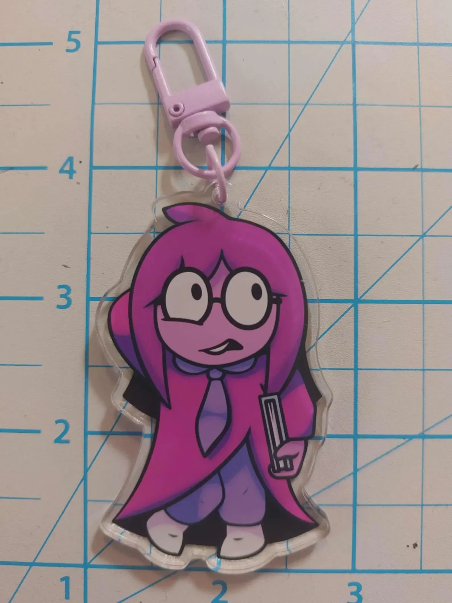 DeLtarune Chapter 7 Colorful Flowers Acrylic Keychain Cute Game Character Pendant Bag Decor Car Key Ring Fans Collectible Gift