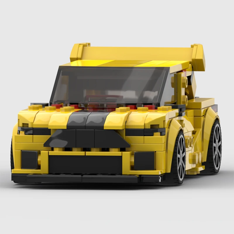 City Car Model MOC Building Bricks RS High-Performance Compact Sedan Modular Technology Children Holiday Gifts Assemble Toy Suit