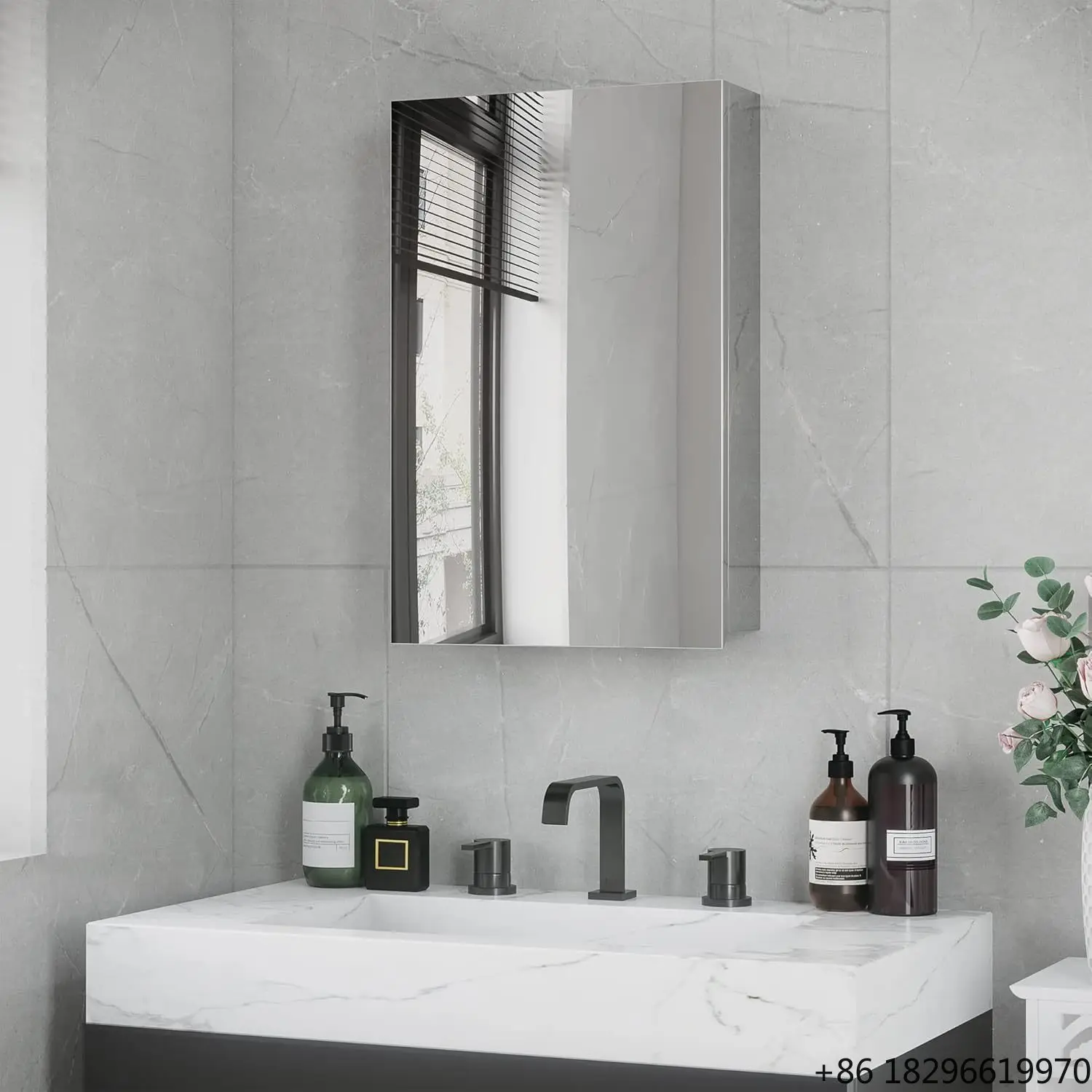 

Modern Wall Mounted Bathroom Vanity Mirror Cabinet With Storage Organizer For Home Hotel Apartment Bathroom Furniture