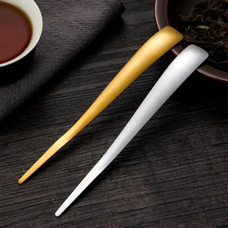 1/5PCS Small Coffee Spoon Creative Spoon Tea Spoon Flat Bottom Coffee Scoops Stainless Steel