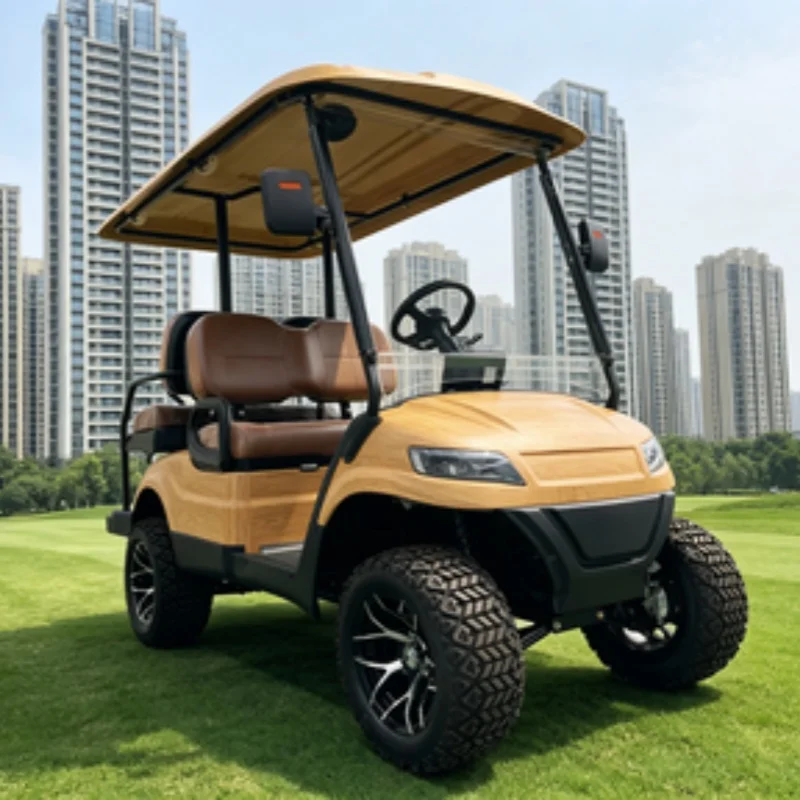 

Cheapest 4 Seater Club Car Golf Buggy Power 72V Lithium Battery Electric Golf Cart 12-Inch Off-Road Ti