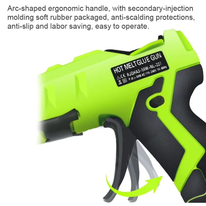 HAKSINKY DIY Hot Melt Welding Air Gun Cordless Electric Hot Melt Glue Gun for Makita/Milwaukee/Bosch/Black&Decker 18/20V Battery