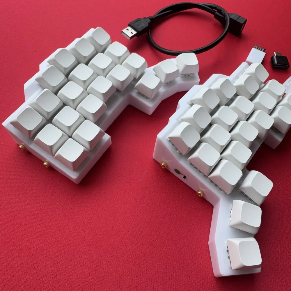 Corne 3D Split Keyboard Kit 3x6 Custom Wireless 2.4G Single-mode VIAL Keyboard 42key Combo+tap_dance+macro Keyboard Teclado Game