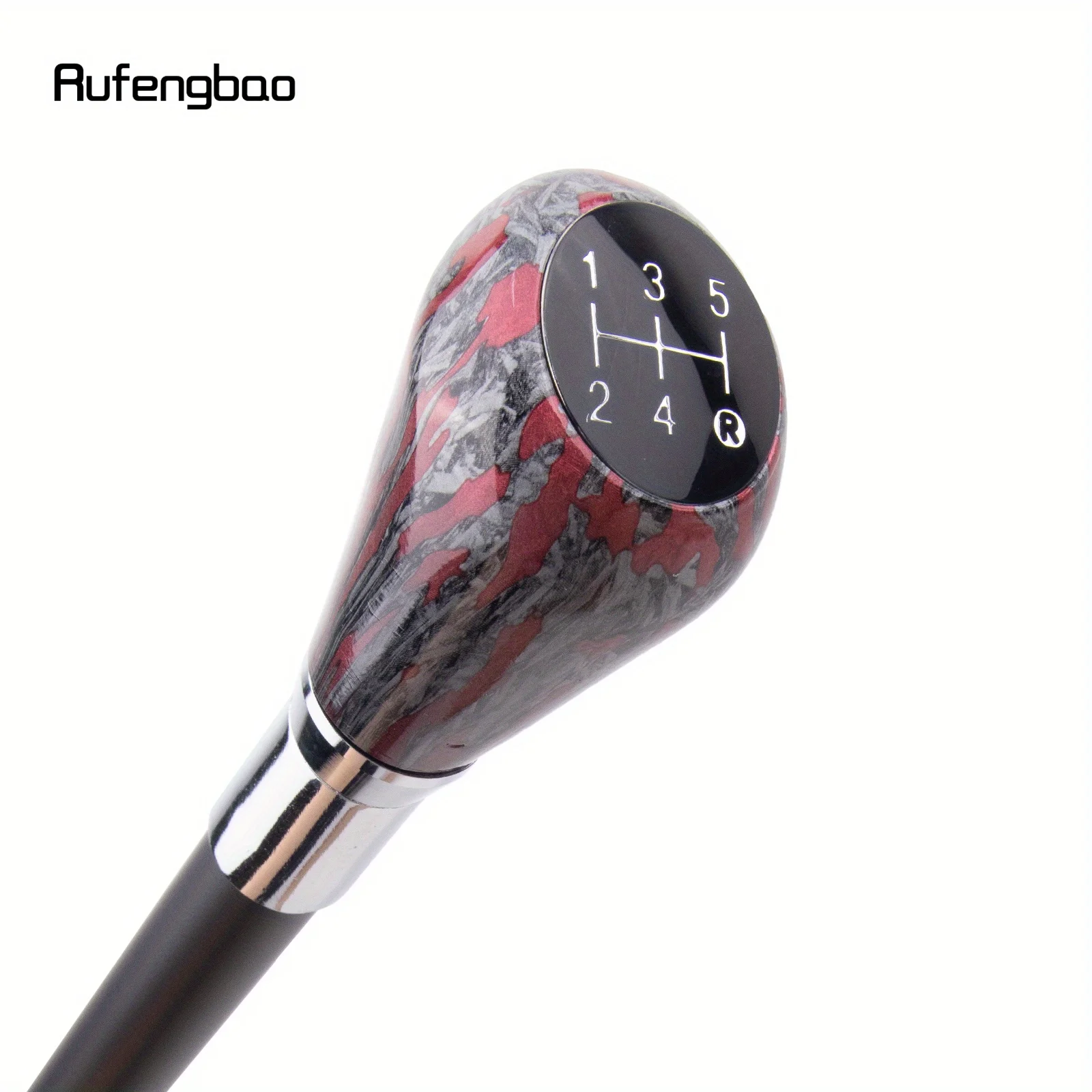 Zilver Rode Streep Witte Riet Mode Decoratieve Stok Gentleman Elegante Cosplay Riet Crosier 93cm Prestaties Podium Riet