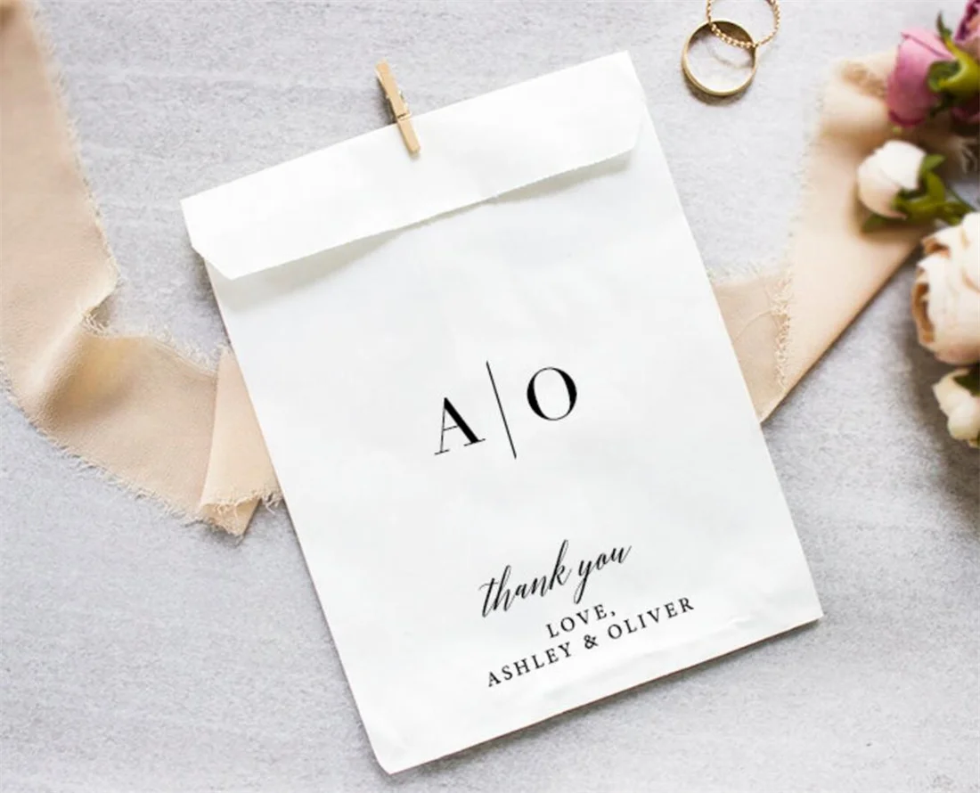 50 Sweets Favor Bag, Wedding Favor Bags | Personalized Wedding Favor Bags, Custom Favor Bags | Favor Bags Wedding | Favor Bags