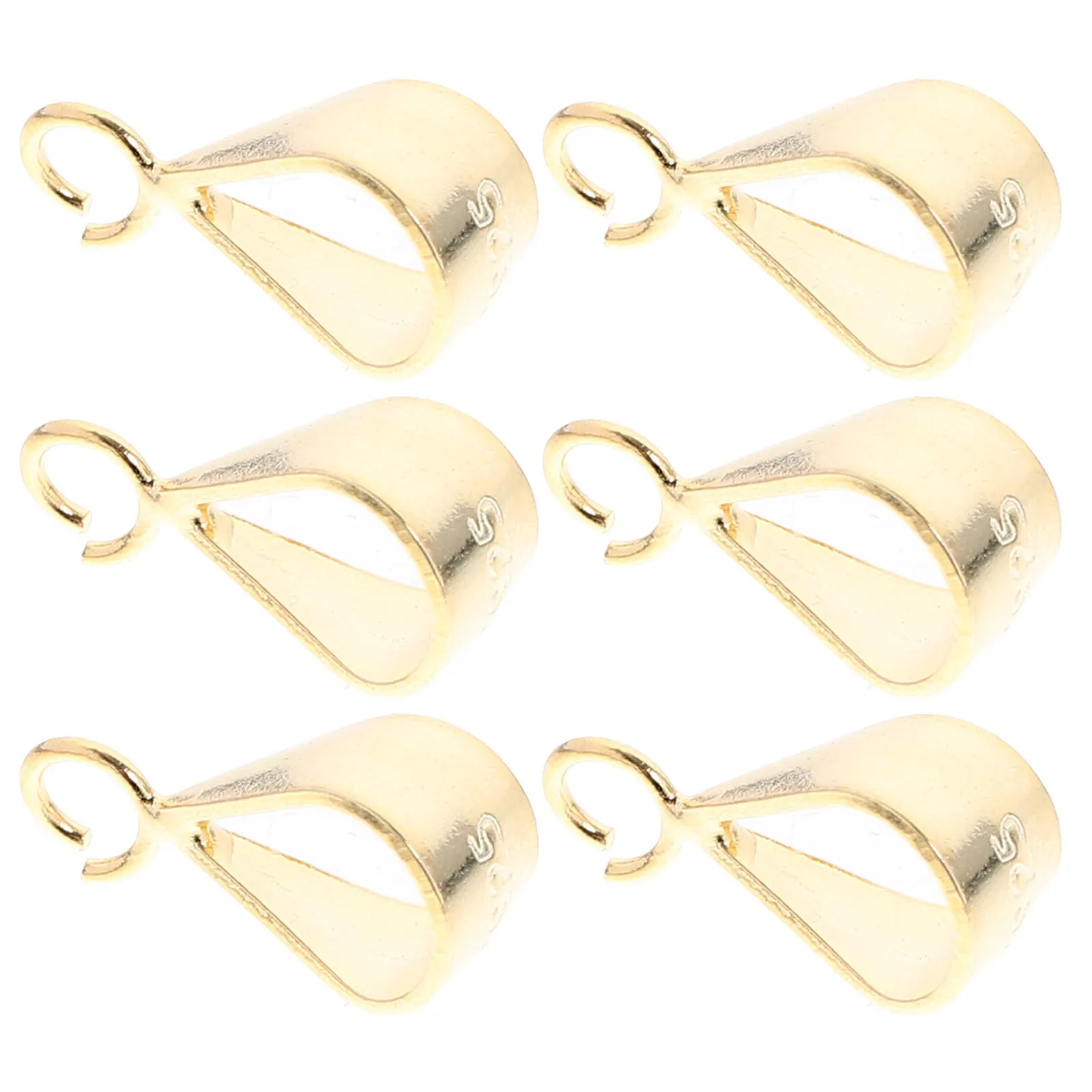 

6 Pcs Sterling Silver Pendant Buckle 4mm Hole Gold Color Clasps Jewelry Making Accessories Necklace Bracelet Findings