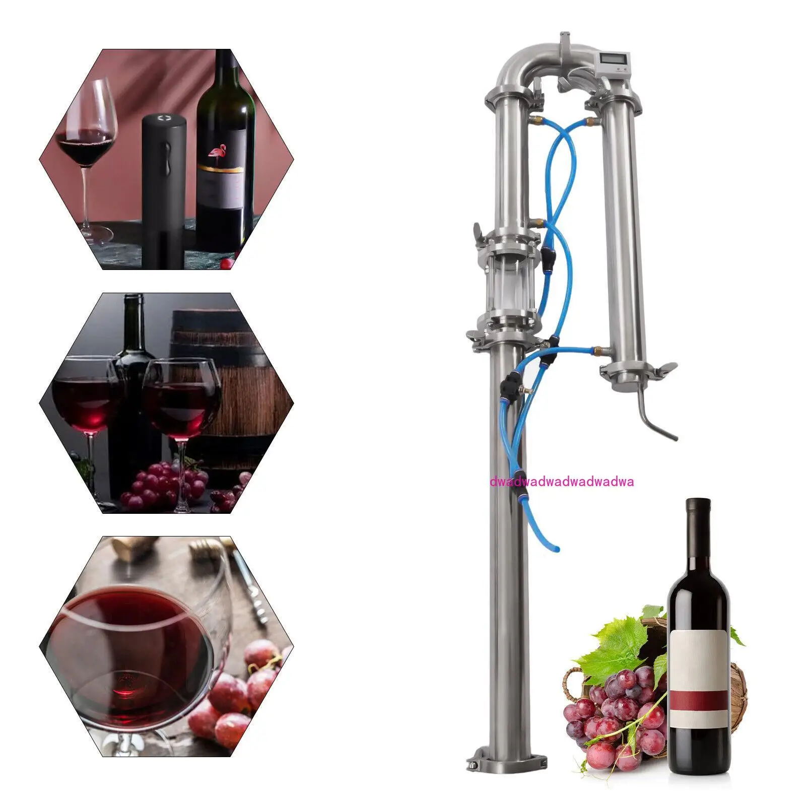 2inch Stainless Steel Moonshine Reflux Distilling Column Brew Wine Making Tool Tubular Distillation Tower