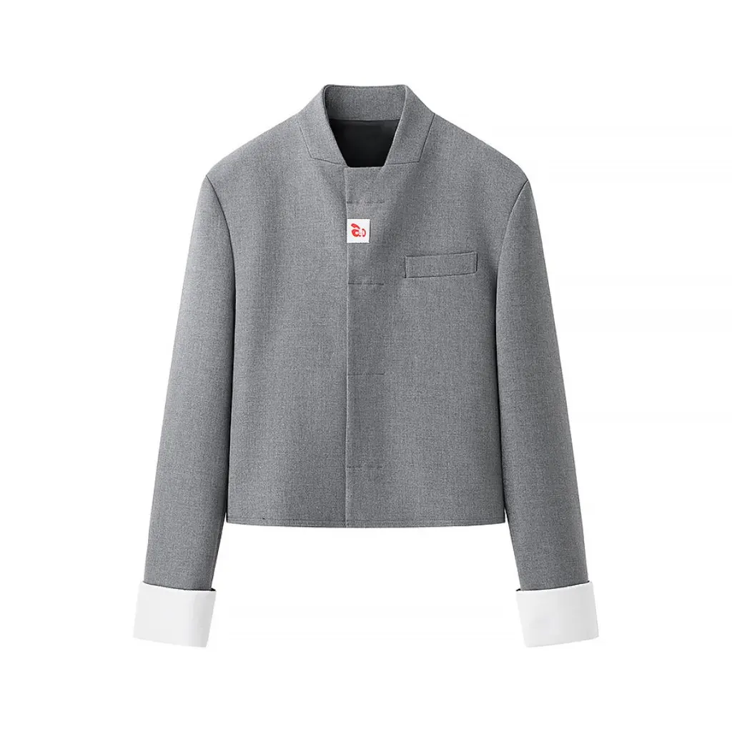 

Women's Red Long Sleeve Coat Spring Fashion Small Collar Single Breasted European And American Style New Arrival