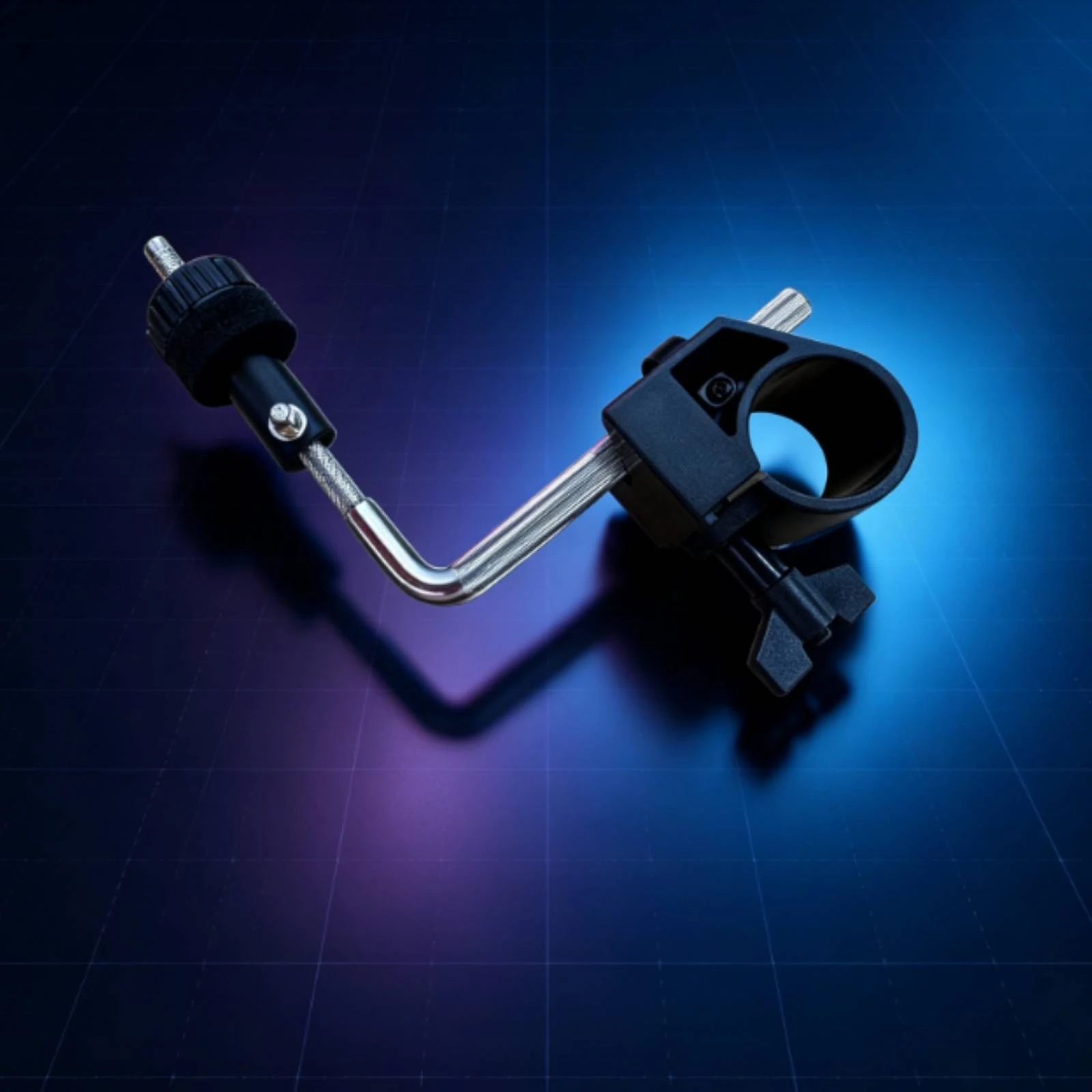 Drum Clamp with L-Rod Stable Clamp with L-Arm Percussion Mount Long-Lasting Hardware Sturdy for Drummers, Home Studios
