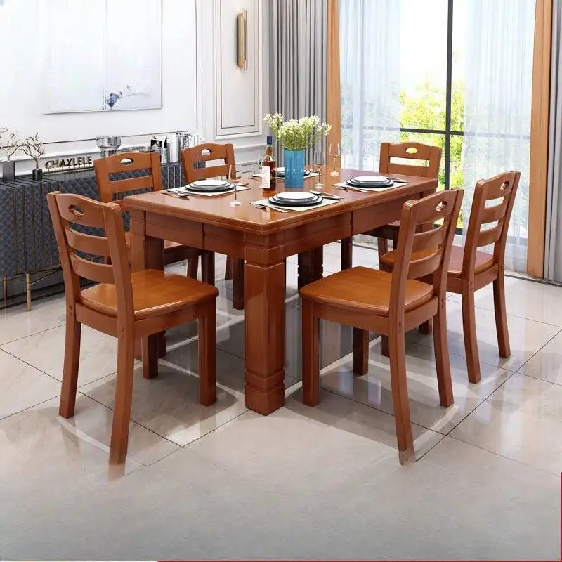 Industrial Luxury Dining Table Decorations Solid Nordic Wood Kitchen Dining Table Restaurant Modern Mesa Comedor House Furniture